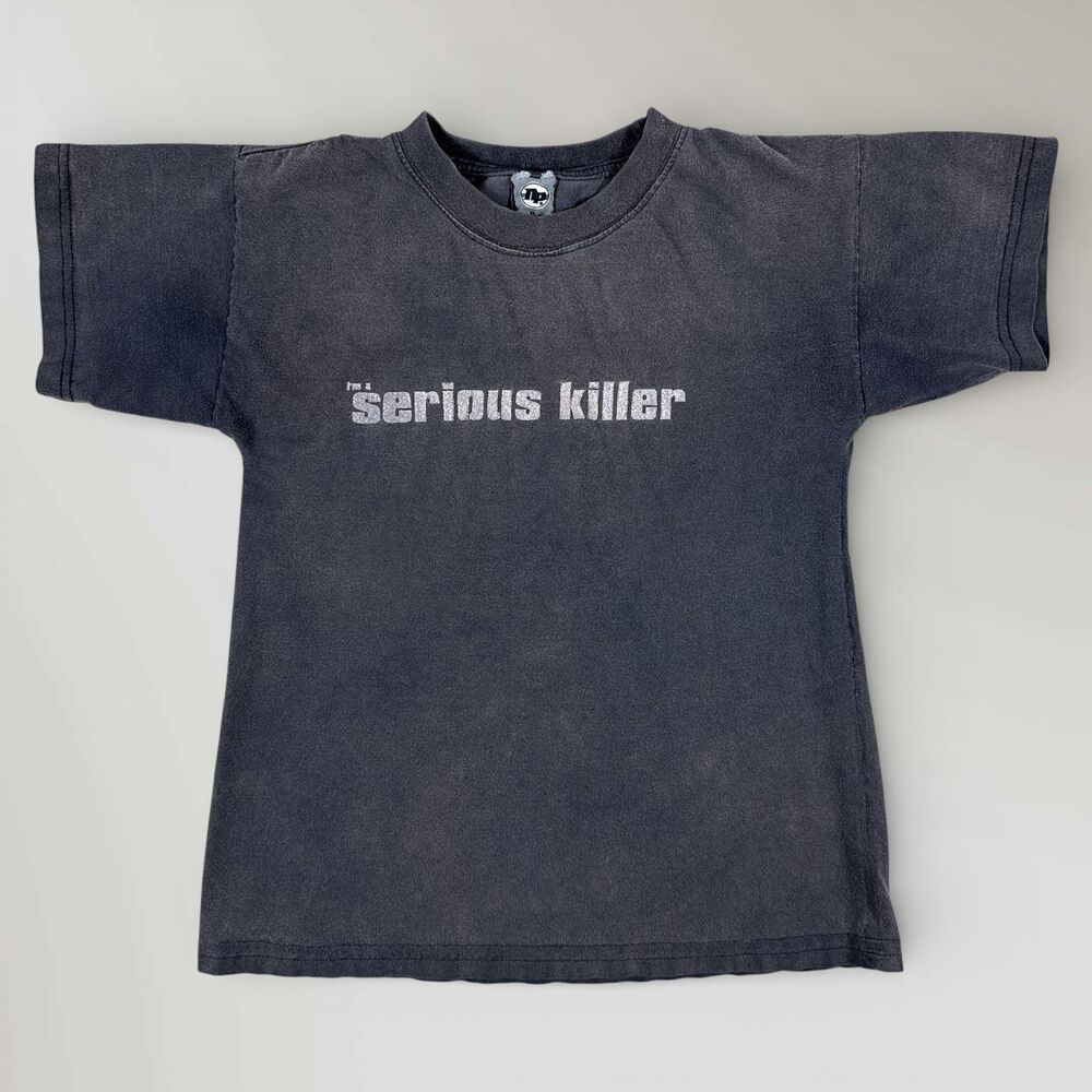 Noisex Graphic T-Shirt Black Serious Killer Streetwear Y2K Industrial Youth XL